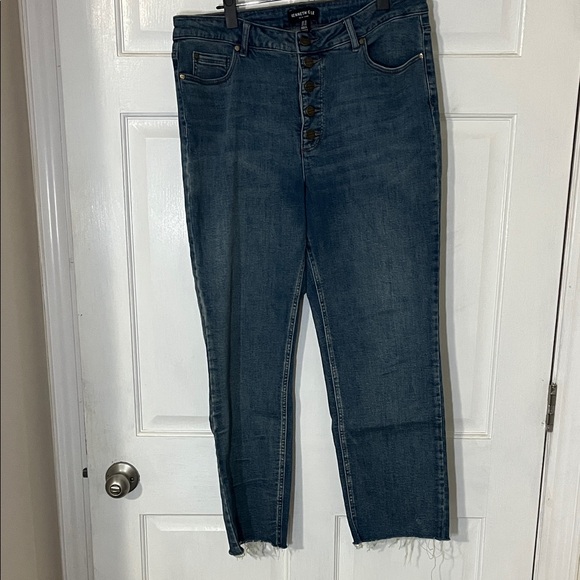 Kenneth Cole Button Fly Ankle Jeans - Picture 1 of 5